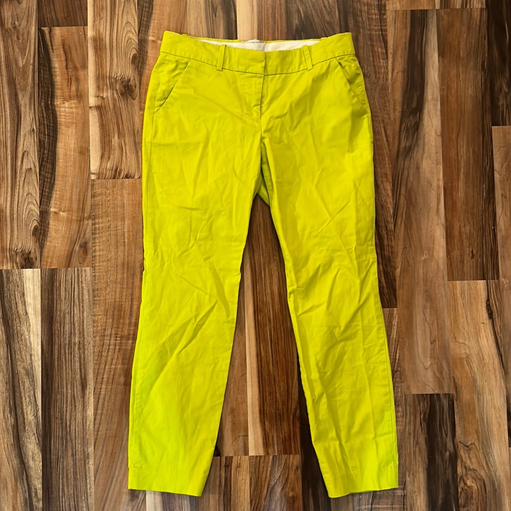 J.CREW Neon Green Cafe Capri Size 0